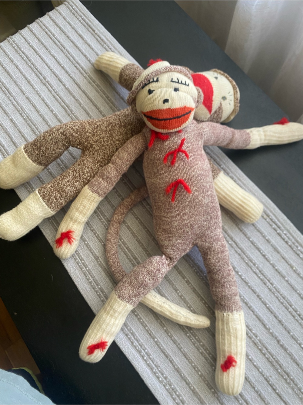 Vintage handmade sock monkeys